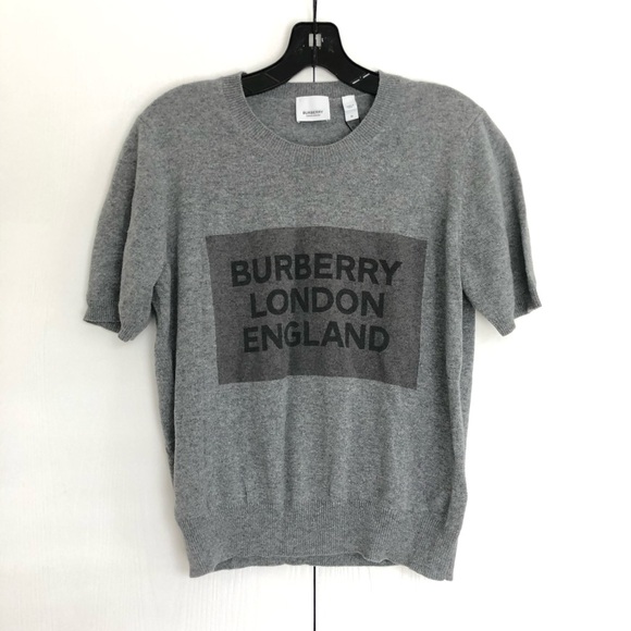 Burberry London knit cardigan and knit short sleeves tee set Grey medium - Picture 4 of 12